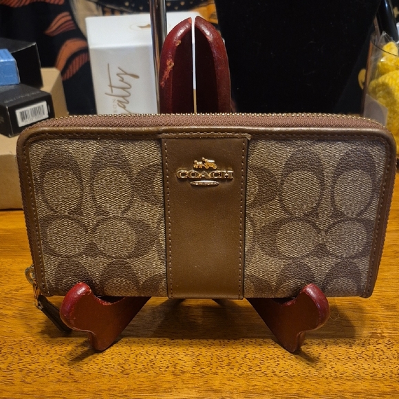 Coach Handbags - Coach Brown and Tan Wallet